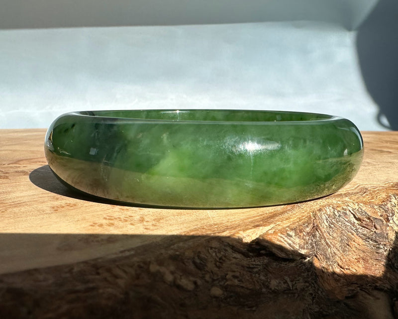Jade Bangle, 57 x 16mm - Sold as is*