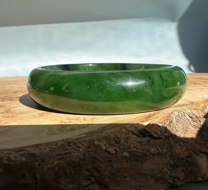 Jade Bangle, 57 x 16mm - Sold as is*
