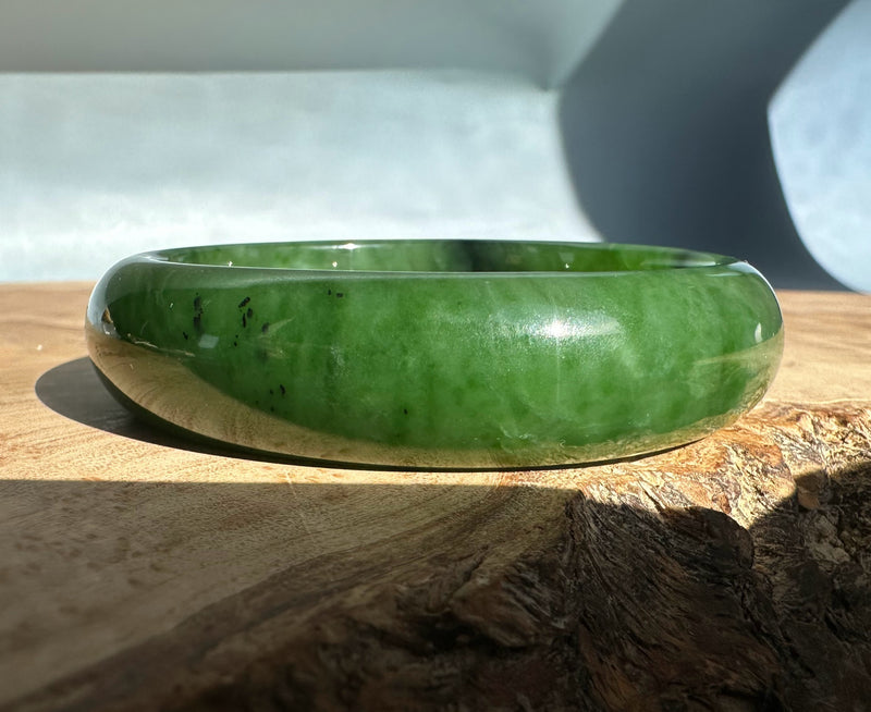 Jade Bangle, 57 x 16mm - Sold as is*