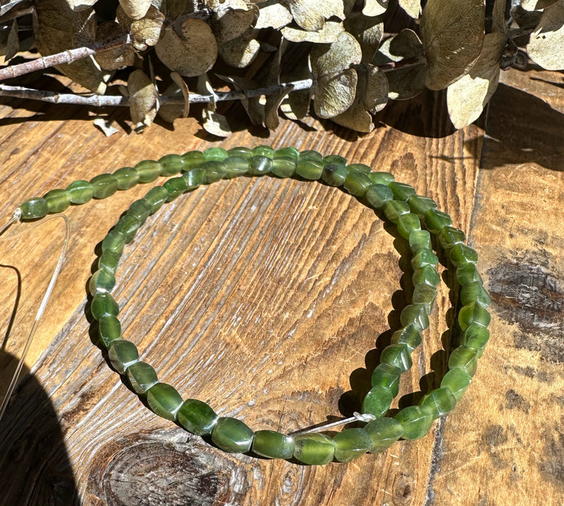 Nephrite Jade Beads -6x4mm - 16"*