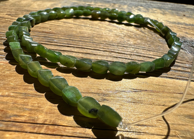 Nephrite Jade Beads -6x4mm - 16"*