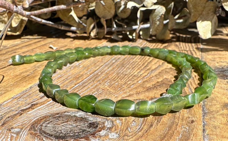 Nephrite Jade Beads -6x4mm - 16"*