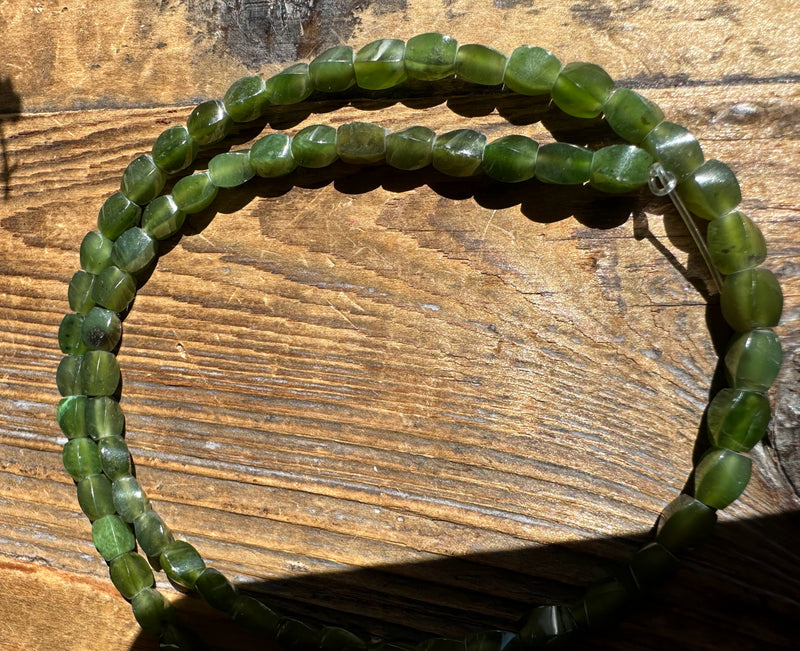 Nephrite Jade Beads -6x4mm - 16"*