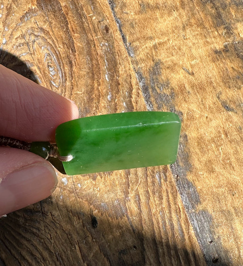 AA Siberian Jade Flower Pendant, 25.5mm