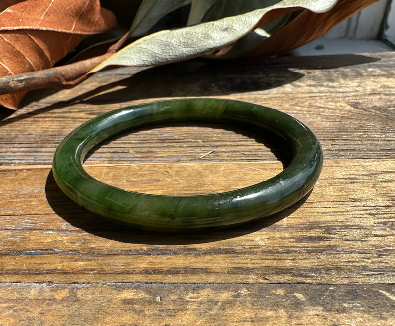 Round Jade Bangle, Clearance As Is