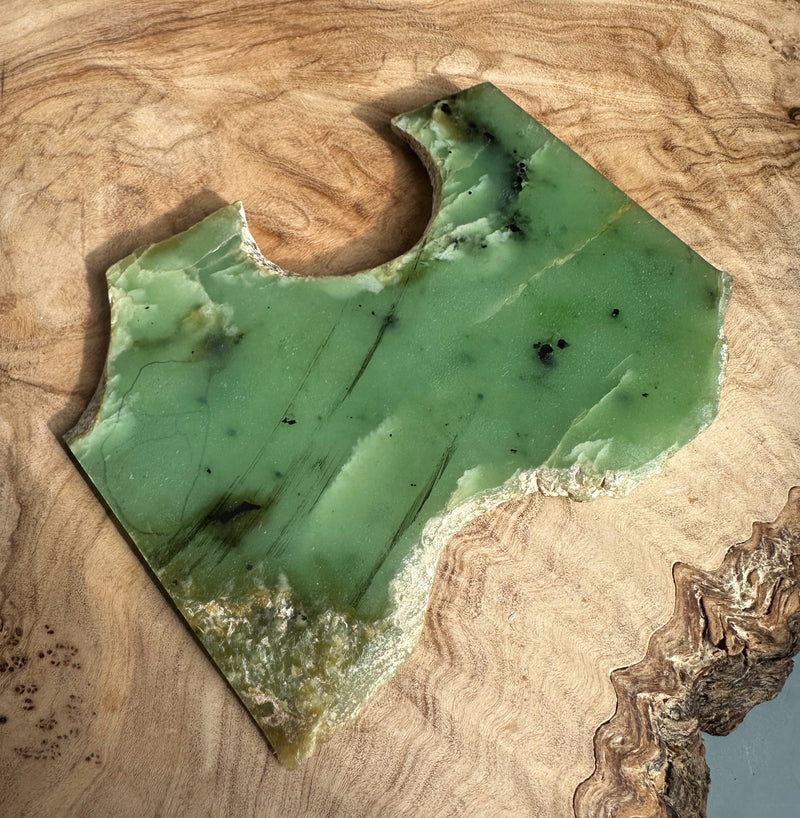 Siberian Nephrite Jade Slab, 95grams