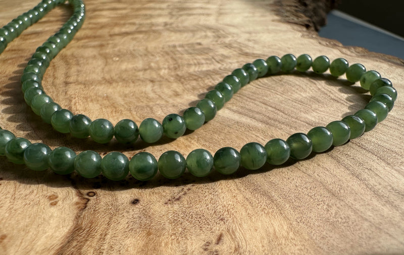 4mm Unstrung Nephrite Jade Beads Carving Grade, 16"