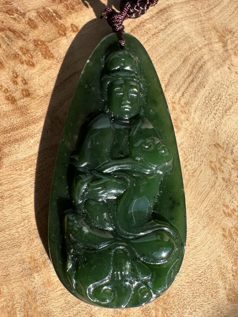 Canadian Jade Guanyin Pendant*