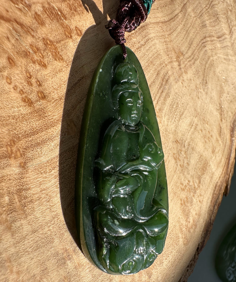 Canadian Jade Guanyin Pendant*