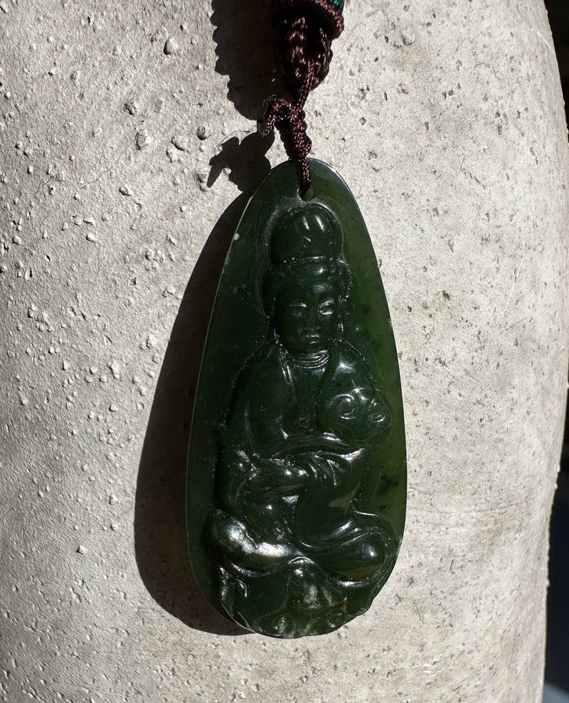 Canadian Jade Guanyin Pendant*