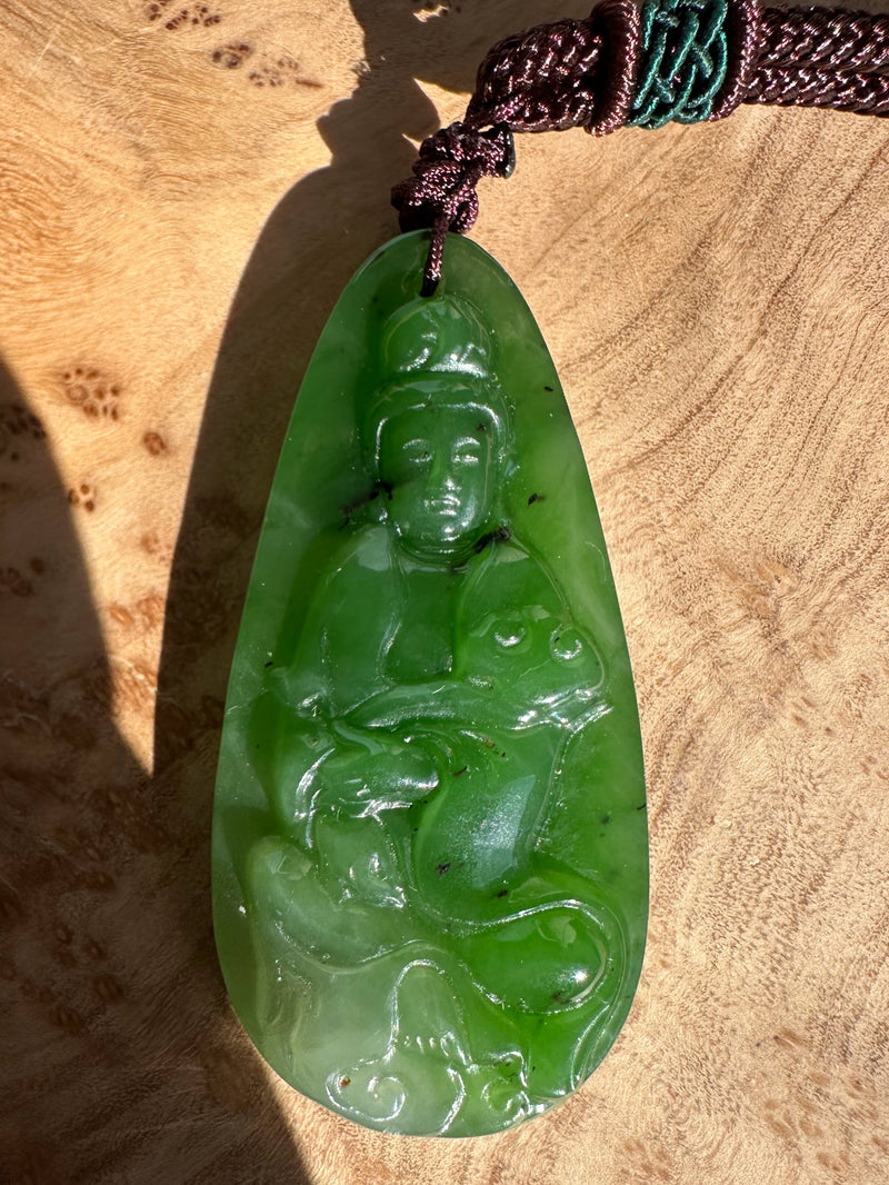A Grade Jade Guanyin Pendant*