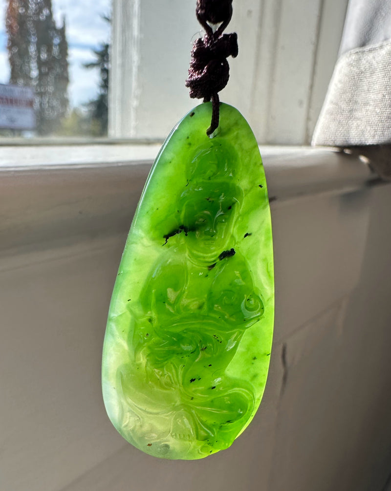 A Grade Jade Guanyin Pendant*