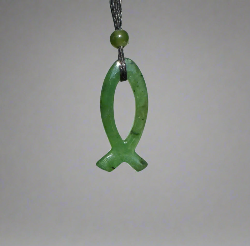 Jade Ichthys Pendant, 30mm