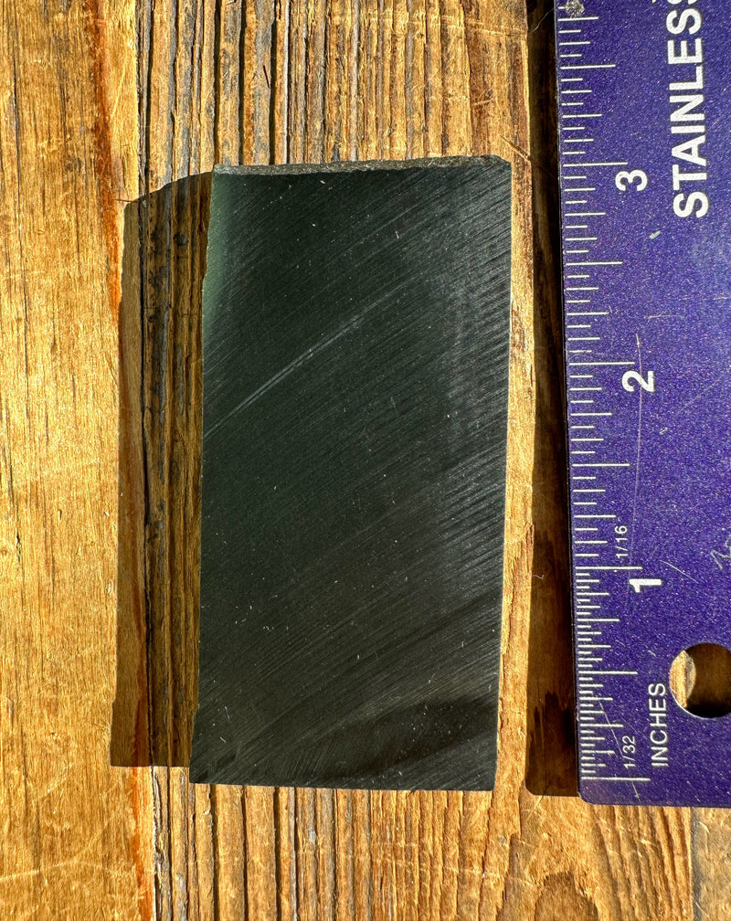 Wyoming Edwards Black Jade Slab, 55 Grams