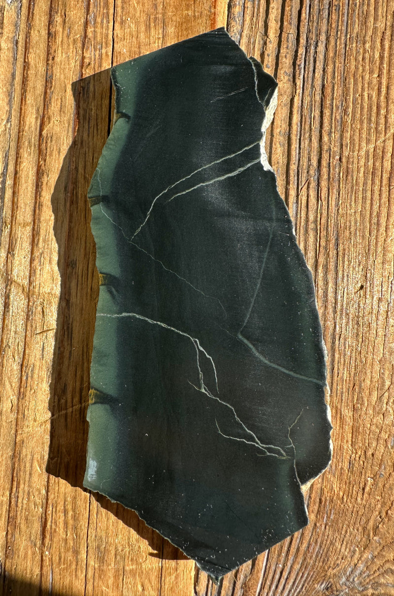 Wyoming Black Jade Slab, 95 Grams