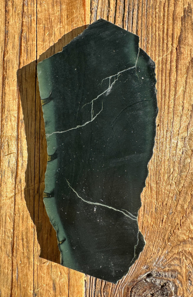 Wyoming Black Jade Slab, 95 Grams