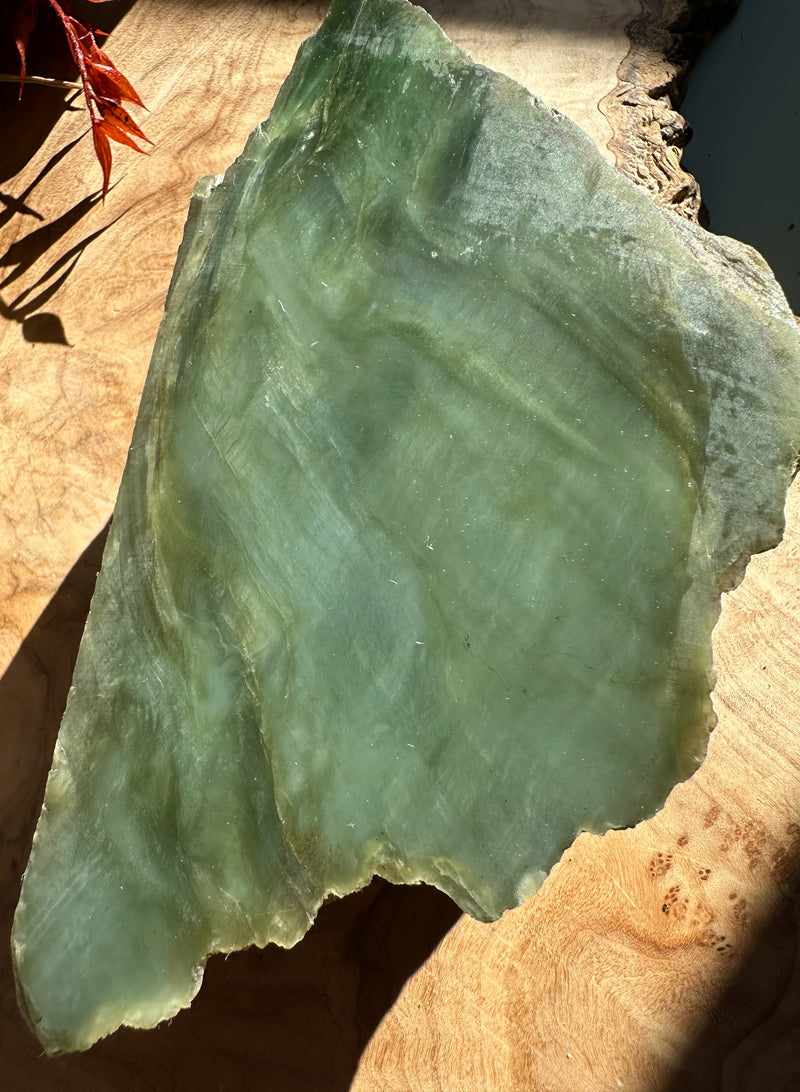 Old Chatoyant Siberian Nephrite Rough, 2lb 7oz