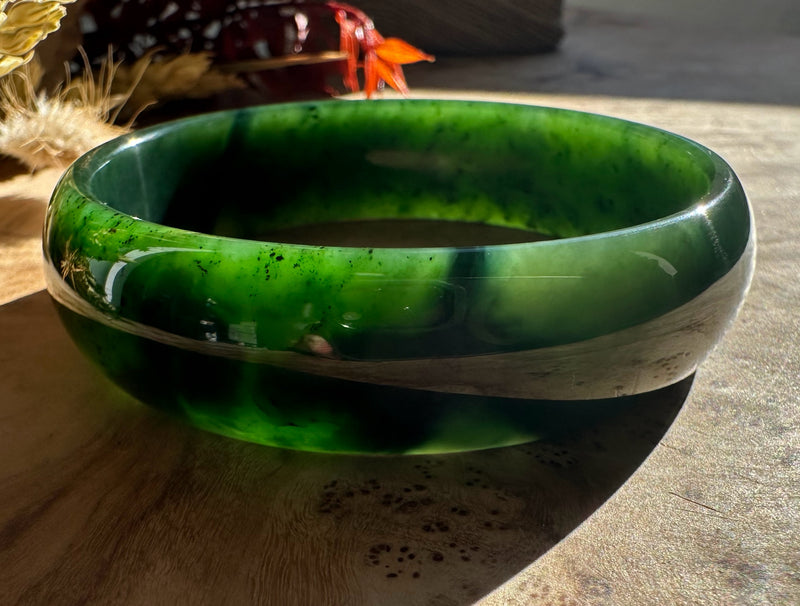 Canadian Jade Bangle - 57.5 x 16mm