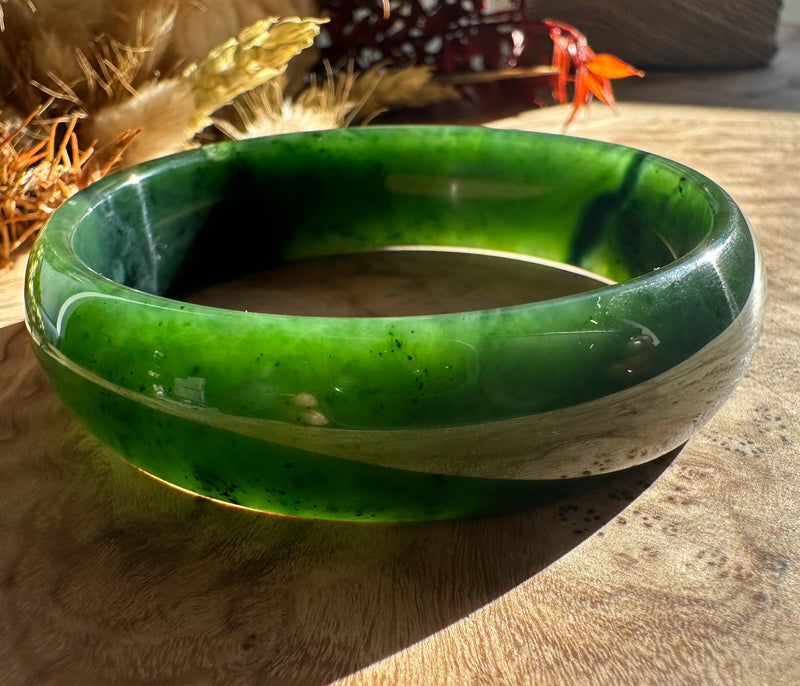 Canadian Jade Bangle - 57.5 x 16mm