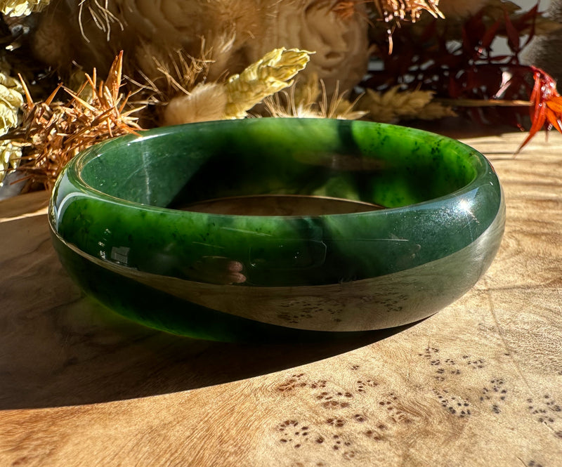 Canadian Jade Bangle - 57.5 x 16mm