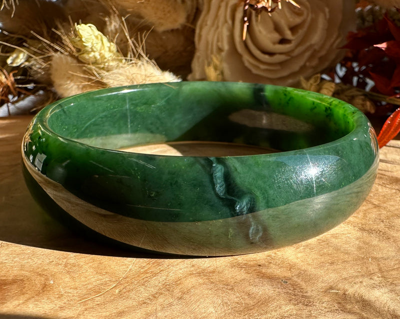 Canadian Jade Bangle - 57.5 x 16mm