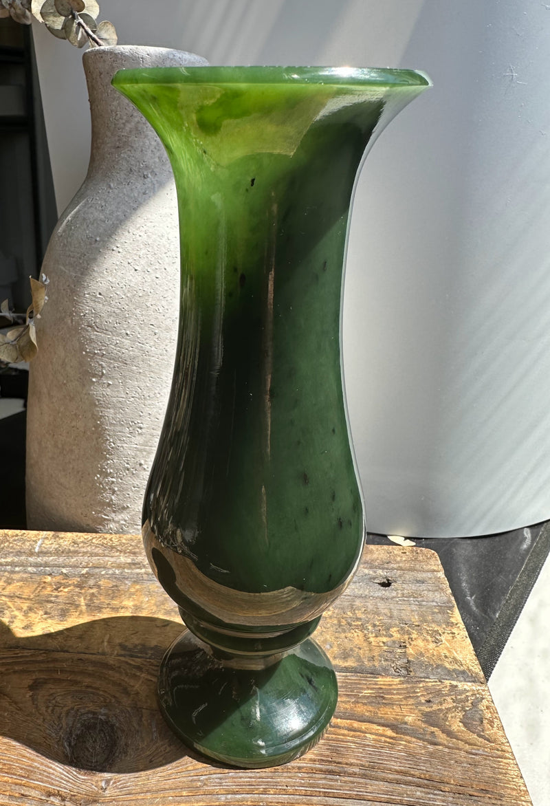 Siberian Jade Vase, 7.9"