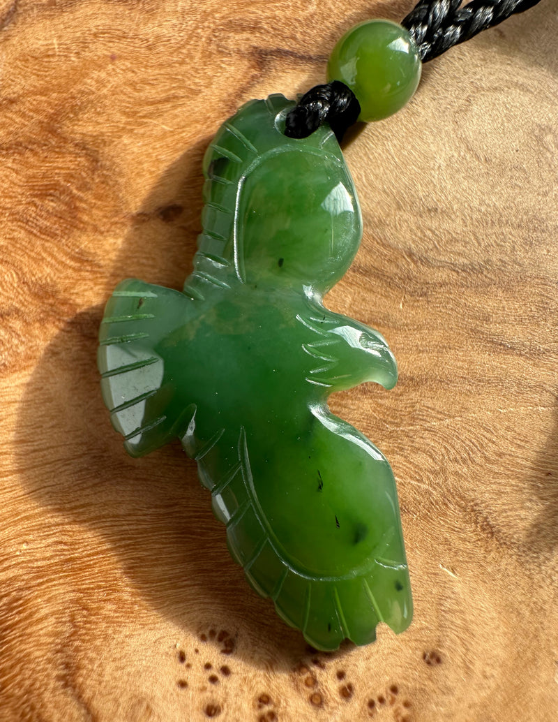 Jade Eagle Pendant - 33mm