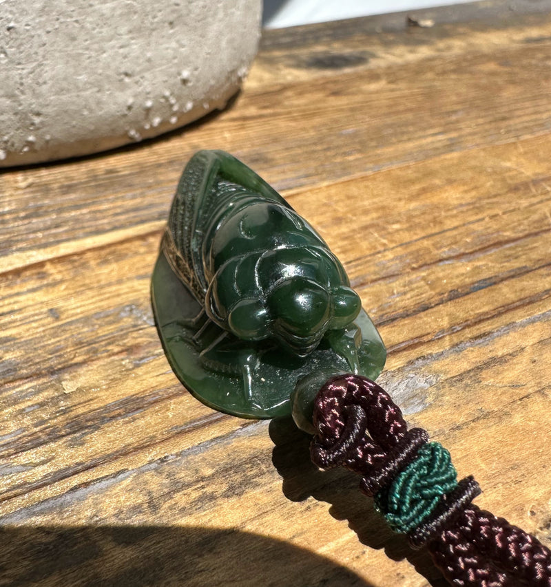 Canadian Jade Cicada Pendant - 54mm*