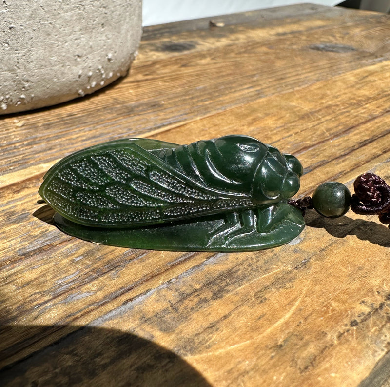 Canadian Jade Cicada Pendant - 54mm*