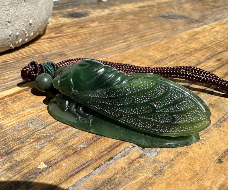 Canadian Jade Cicada Pendant - 54mm*