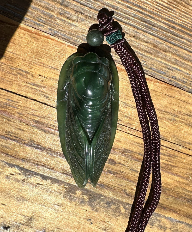 Canadian Jade Cicada Pendant - 54mm*