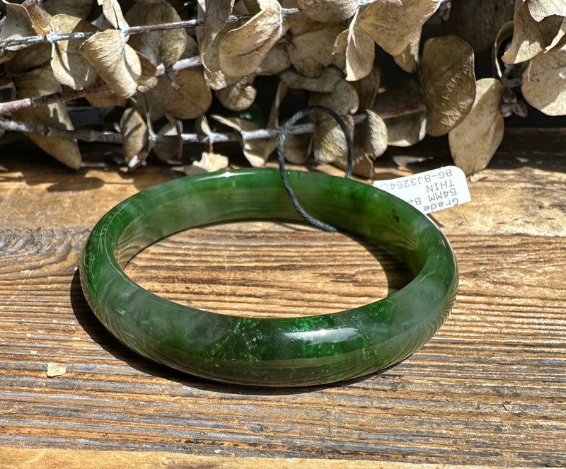 A Grade Polar Jade Bangle 55 mm*