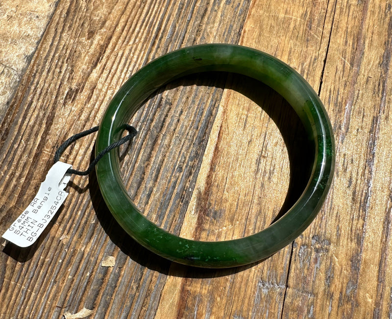 A Grade Polar Jade Bangle 55 mm*