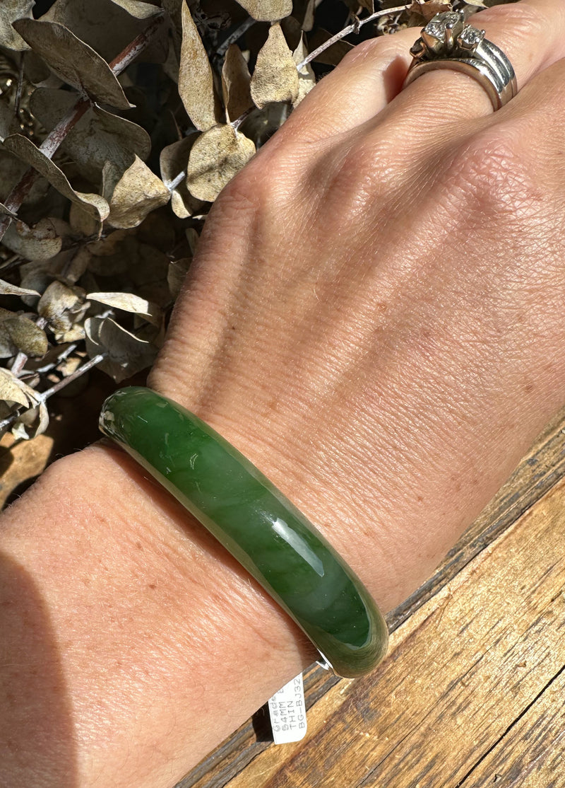 A Grade Polar Jade Bangle 55 mm*