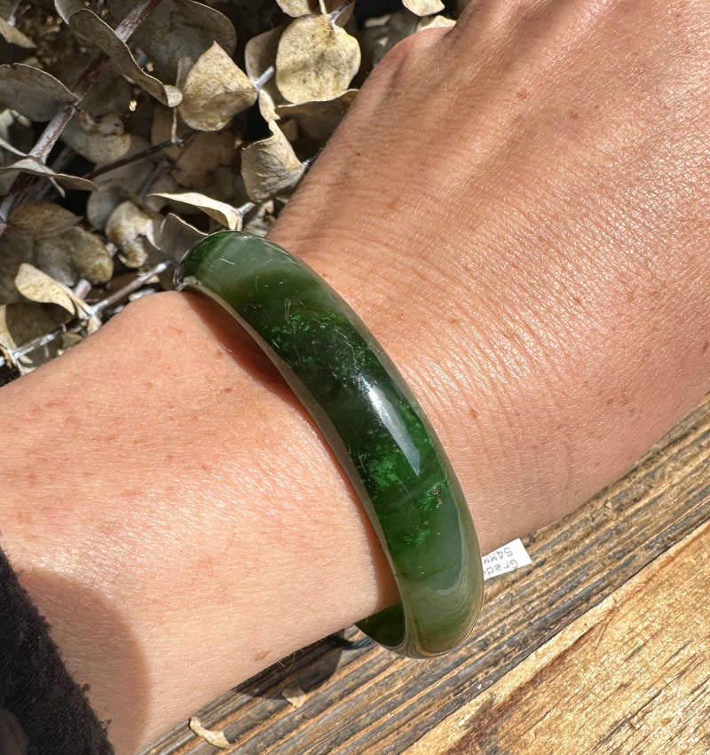 A Grade Polar Jade Bangle 55 mm*