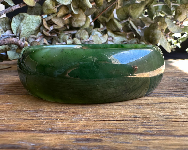 Jade Oval Bangle 67.5mm - Canadian Nephrite Jade*