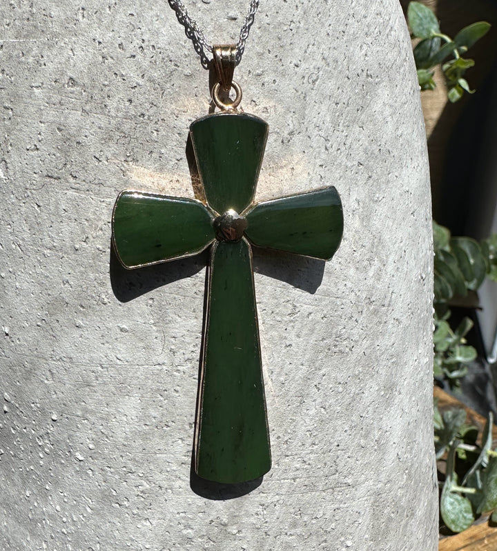 ◆629◆【JADEX 公式アカウント 01 】記念メダル 1930年 Vintage Large Jade Cross, 2.5