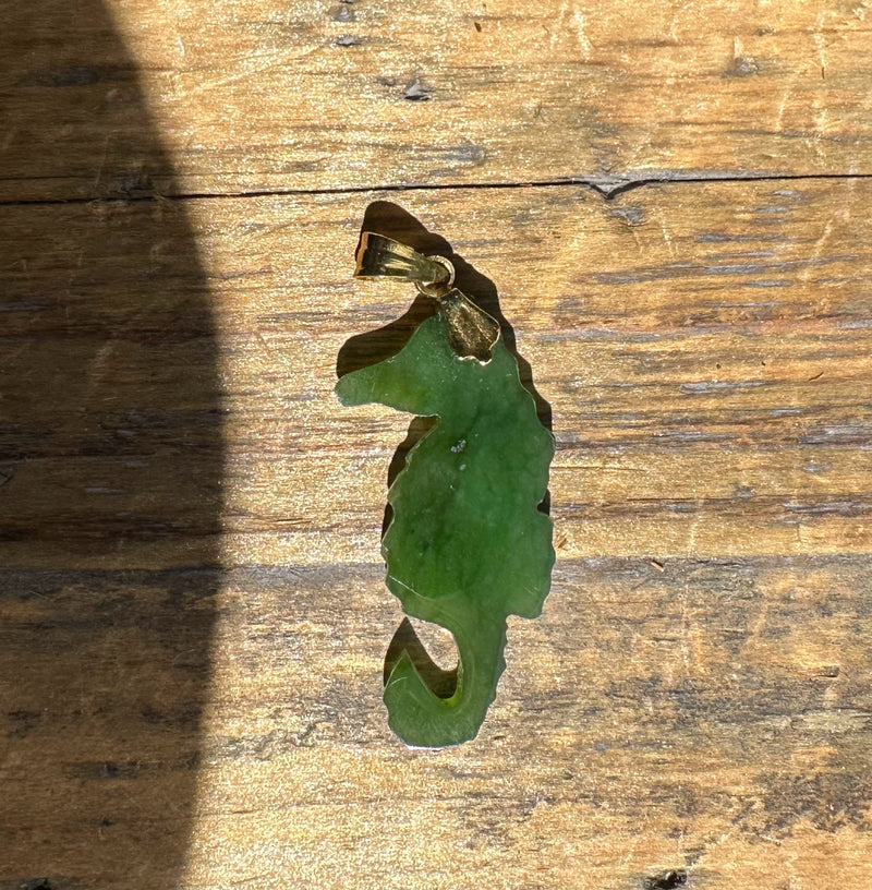 Vintage Jade Seahorse Pendant