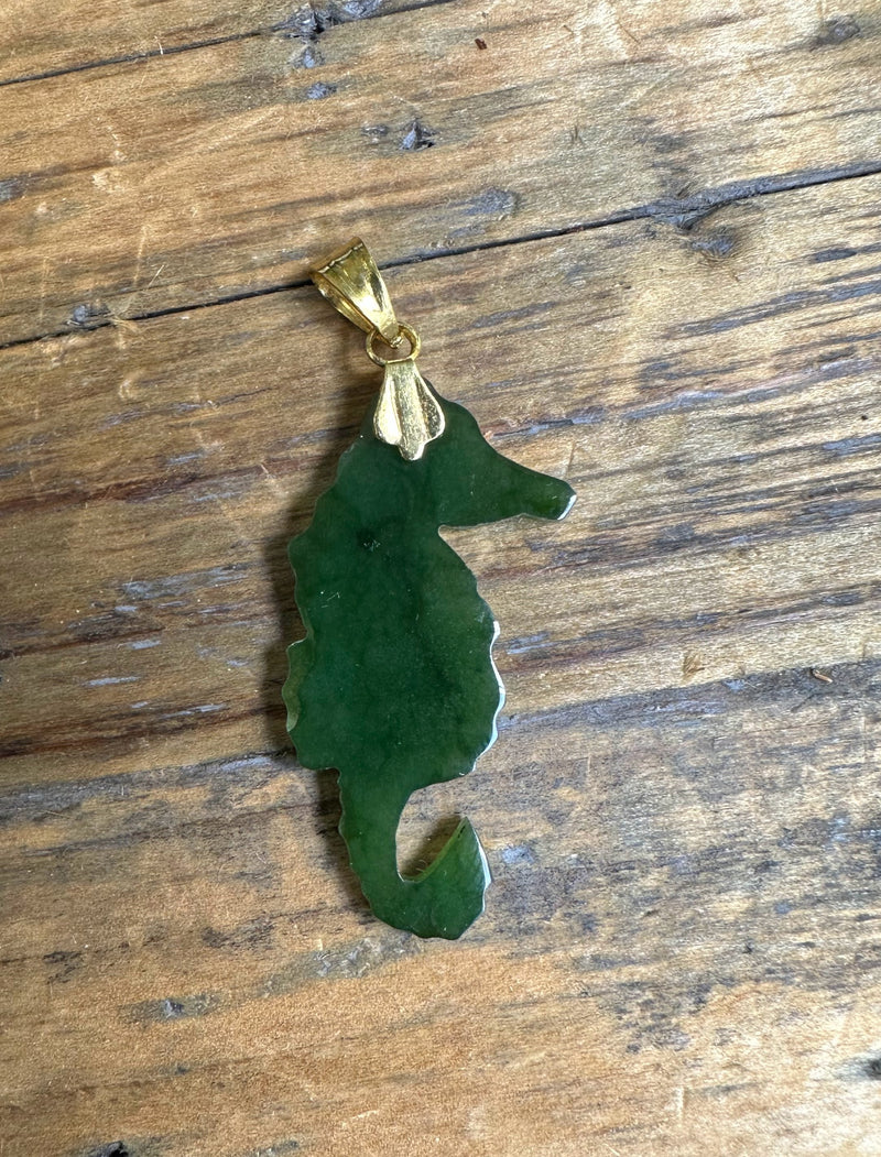 Vintage Jade Seahorse Pendant