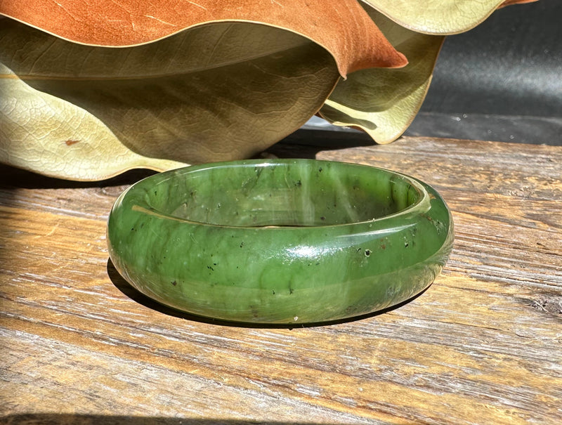 Canadian Jade Bangle, 52.5 x 16.5mm* Sold as is