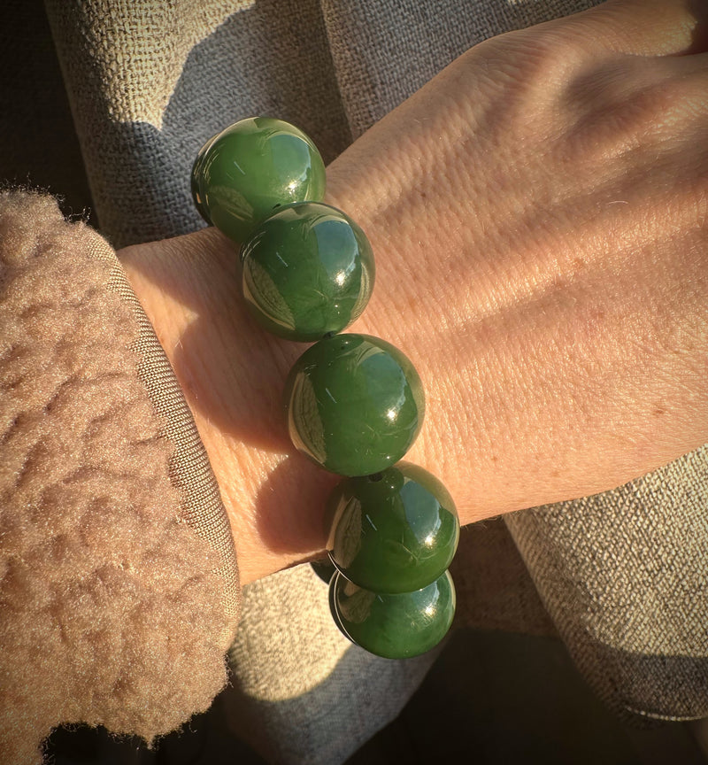 18mm A Grade Jade Bead Bracelet*