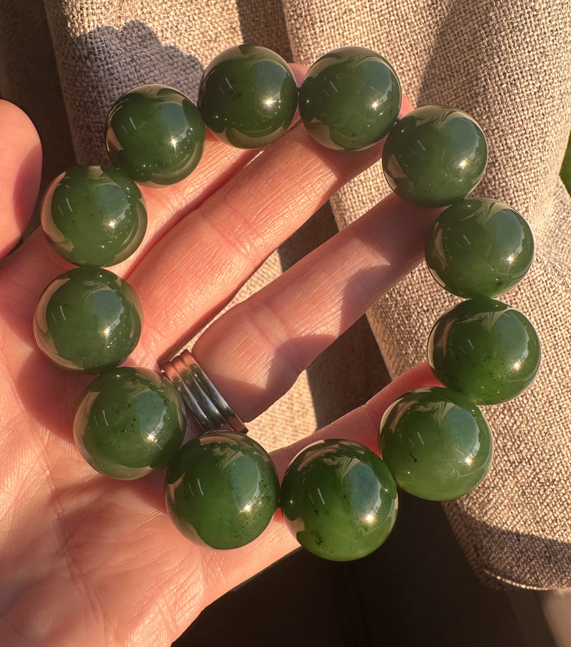 18mm A Grade Jade Bead Bracelet*