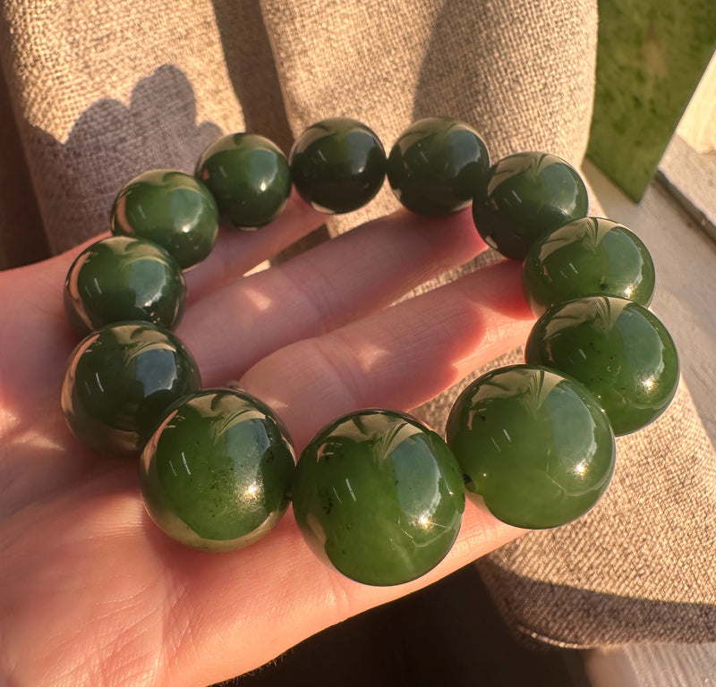 18mm A Grade Jade Bead Bracelet*