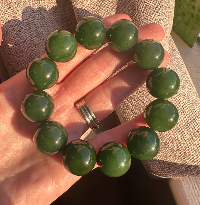 18mm A Grade Jade Bead Bracelet*