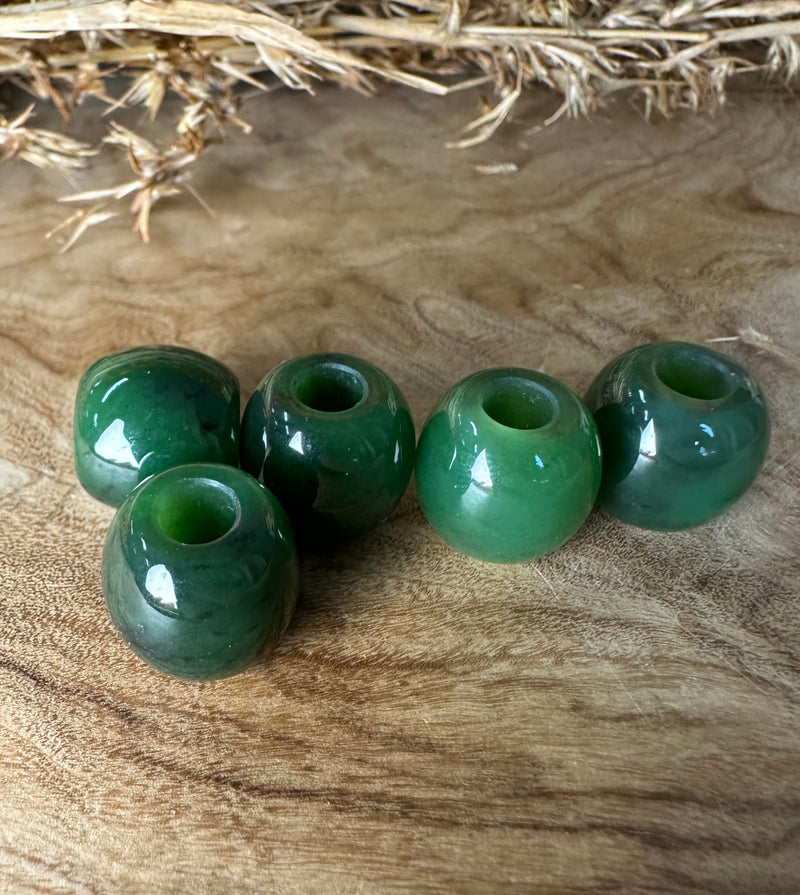 Canadian Jade Bead 13mm x 14mm - Sold Individually - Hole size 5mm