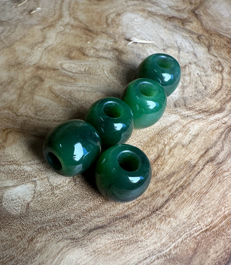 Canadian Jade Bead 13mm x 14mm - Sold Individually - Hole size 5mm