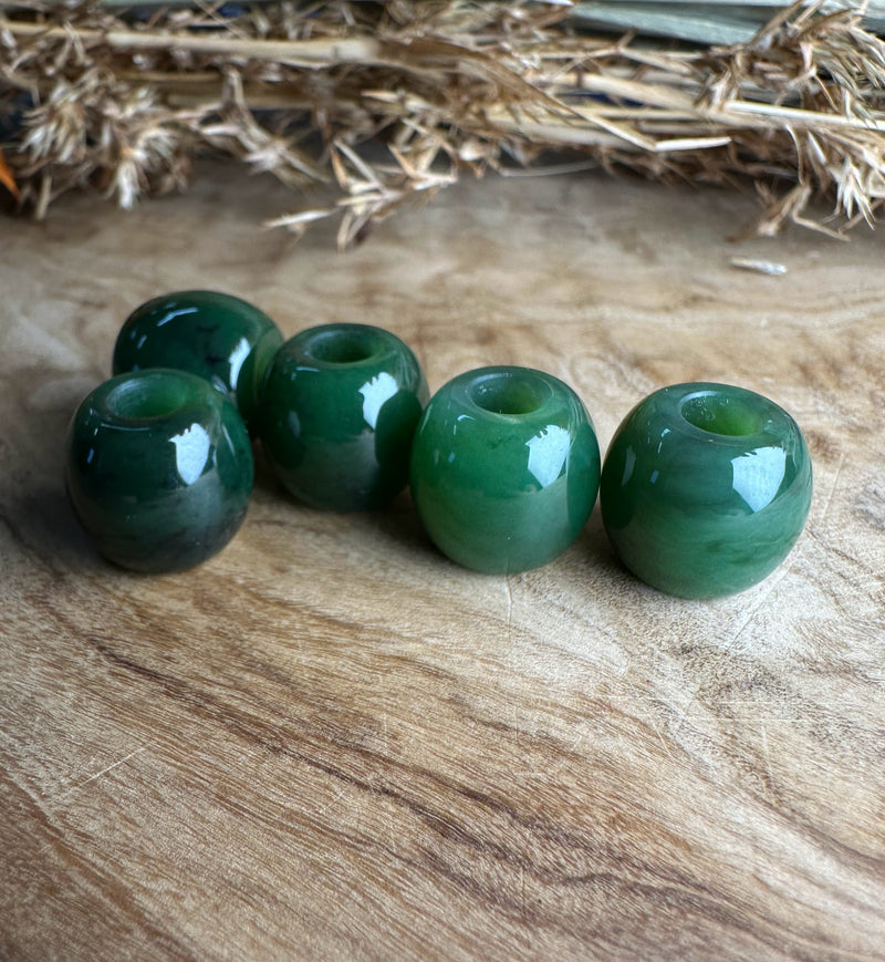 Canadian Jade Bead 13mm x 14mm - Sold Individually - Hole size 5mm