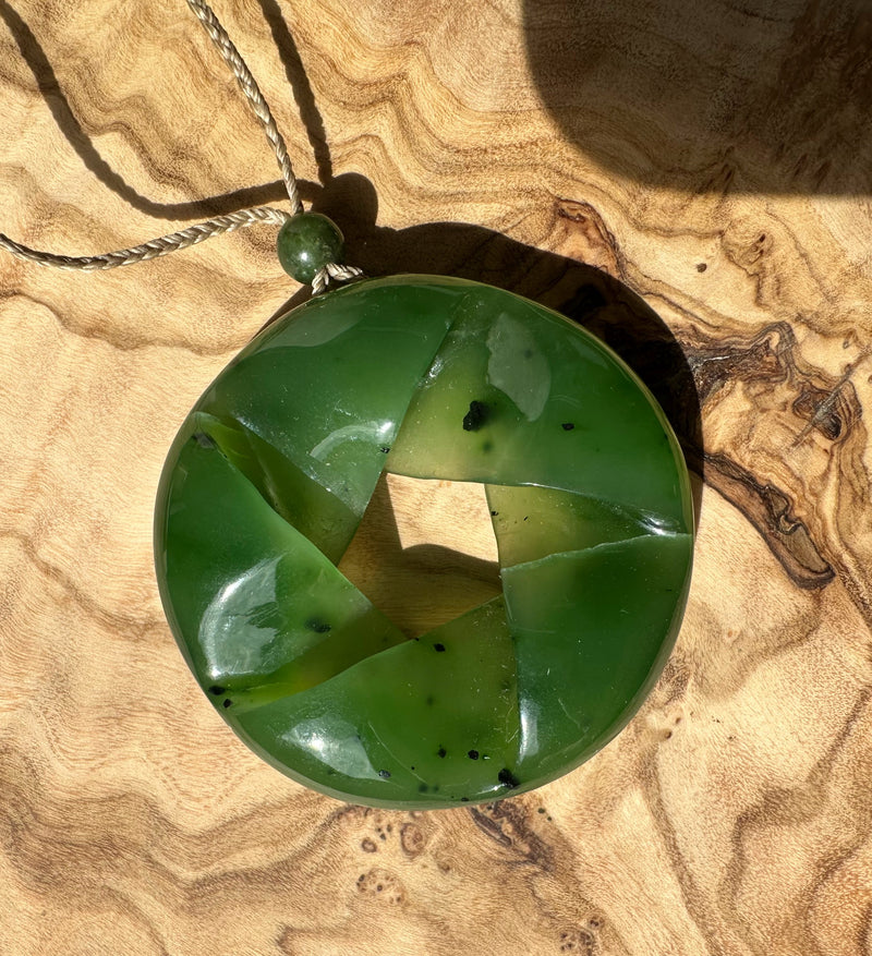 Fractured AA Nephrite Jade Pendant*