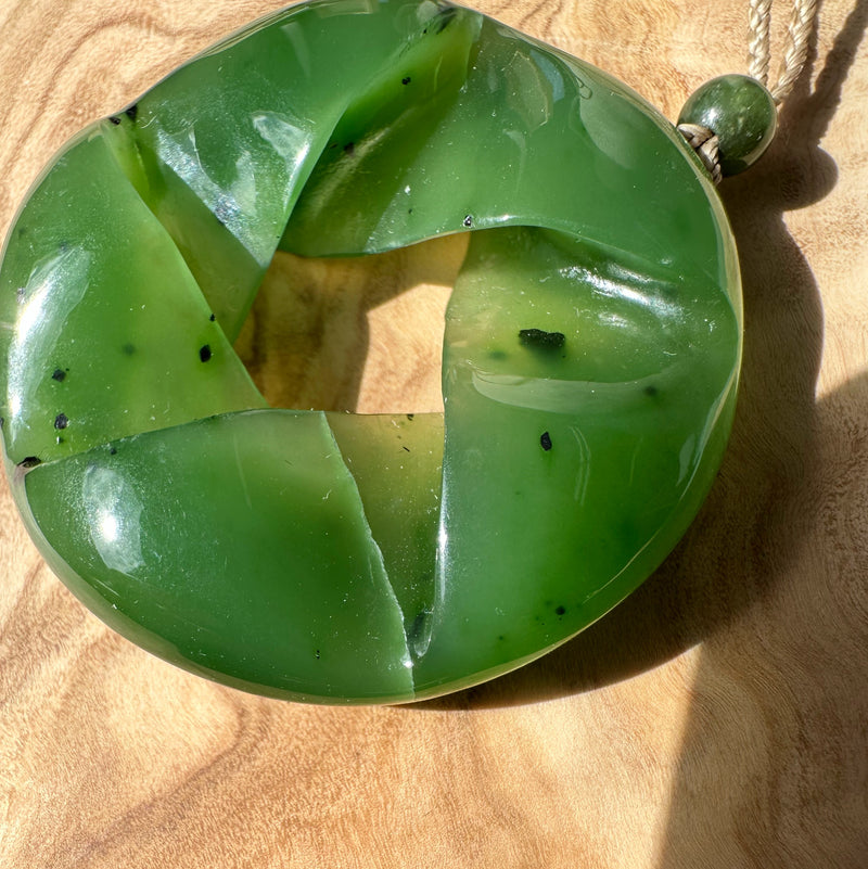 Fractured AA Nephrite Jade Pendant*