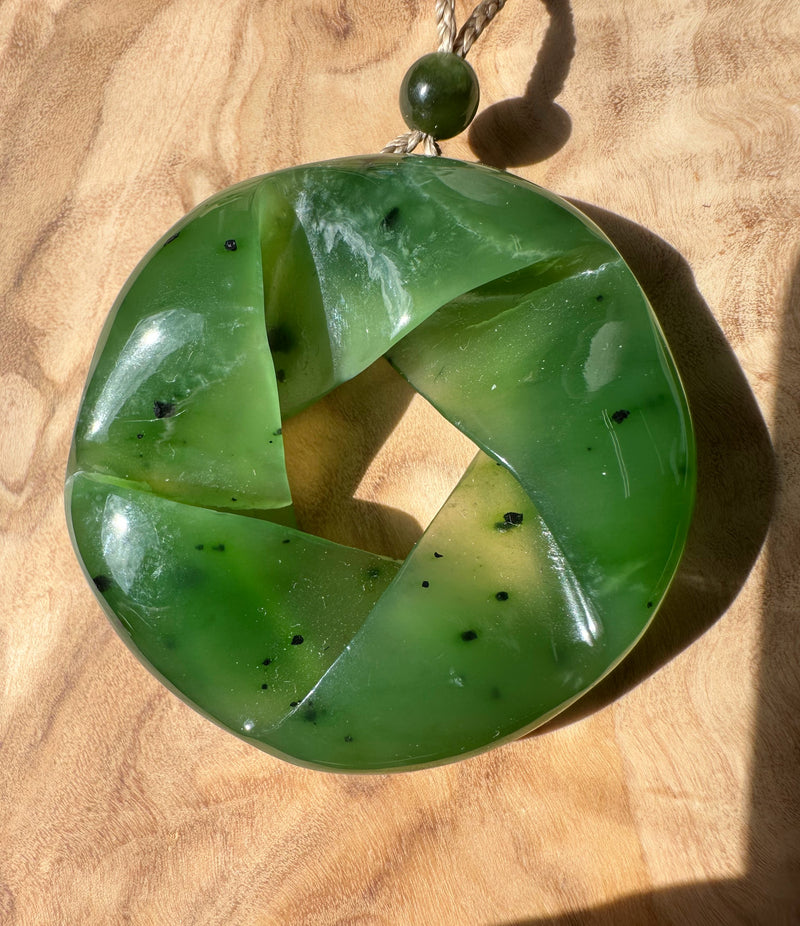 Fractured AA Nephrite Jade Pendant*